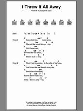 Cover icon of I Threw It All Away sheet music for guitar (chords) by Bob Dylan, intermediate skill level