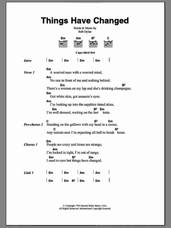 Cover icon of Things Have Changed sheet music for guitar (chords) by Bob Dylan, intermediate skill level