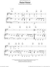 Cover icon of Rebel Rebel sheet music for voice, piano or guitar by David Bowie, intermediate skill level