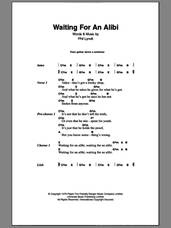 Cover icon of Waiting For An Alibi sheet music for guitar (chords) by Thin Lizzy and Phil Lynott, intermediate skill level