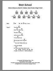 Cover icon of Bitch School sheet music for guitar (chords) by Spinal Tap, David St. Hubbins, Derek Smalls and Nigel Tufnell, intermediate skill level