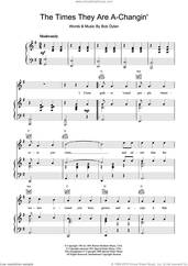 Cover icon of The Times They Are A-Changin' sheet music for voice, piano or guitar by Bob Dylan, intermediate skill level