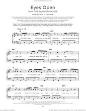 Cover icon of Eyes Open (from The Hunger Games) sheet music for piano solo by Taylor Swift, beginner skill level