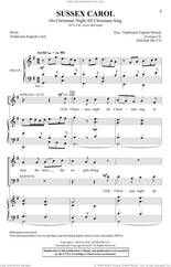 Cover icon of Sussex Carol (On Christmas Night All Christians Sing) (arr. Davide Mutti) sheet music for choir (SAB: soprano, alto, bass) by English Traditional Carol and Davide Mutti, intermediate skill level
