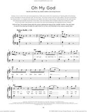 Cover icon of Oh My God, (beginner) sheet music for piano solo by Adele, Adele Adkins and Greg Kurstin, beginner skill level