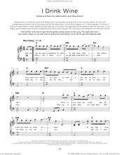 Cover icon of I Drink Wine, (beginner) sheet music for piano solo by Adele, Adele Adkins and Greg Kurstin, beginner skill level