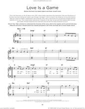 Cover icon of Love Is A Game, (beginner) sheet music for piano solo by Adele, Adele Adkins and Dean Josiah Cover, beginner skill level