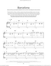 Cover icon of Barcelona sheet music for piano solo by Ed Sheeran, Amy Wadge, Benjamin Levin, Foy Vance and Johnny McDaid, beginner skill level