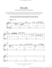 Cover icon of Drunk, (beginner) sheet music for piano solo by Ed Sheeran and Jake Gosling, beginner skill level