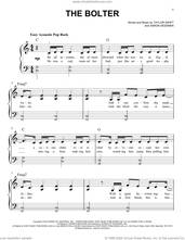 Cover icon of The Bolter sheet music for piano solo by Taylor Swift and Aaron Dessner, easy skill level