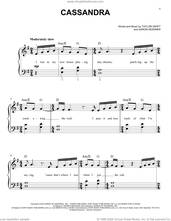Cover icon of Cassandra sheet music for piano solo by Taylor Swift and Aaron Dessner, easy skill level