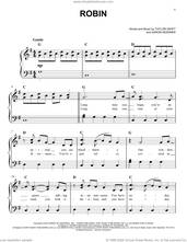 Cover icon of Robin sheet music for piano solo by Taylor Swift and Aaron Dessner, easy skill level
