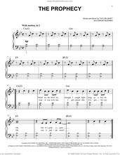 Cover icon of The Prophecy sheet music for piano solo by Taylor Swift and Aaron Dessner, easy skill level