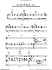 Cover icon of If That's What It Takes sheet music for voice, piano or guitar by Bon Jovi and RICHIE SAMBORA, intermediate skill level