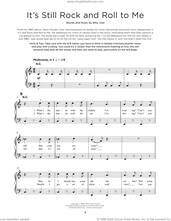Cover icon of It's Still Rock And Roll To Me sheet music for piano solo by Billy Joel, beginner skill level