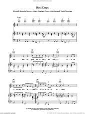 Cover icon of Best Days sheet music for voice, piano or guitar by Alex James, Blur, ALBARN and COXON, intermediate skill level