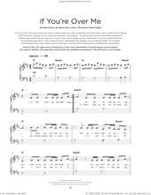 Cover icon of If You're Over Me sheet music for piano solo by Years & Years, Olly Alexander, Mark Ralph, Oliver Thornton and Steve Mac, beginner skill level