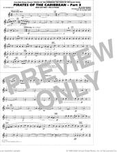 Cover icon of Pirates of the Caribbean, part 3 (arr. michael brown) sheet music for marching band (Bb tenor sax) by Klaus Badelt, Michael Brown and Will Rapp, intermediate skill level