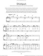 Cover icon of Shotgun, (beginner) sheet music for piano solo by George Ezra, Fred Gibson, George Barnett and Joel Laslett Pott, beginner skill level