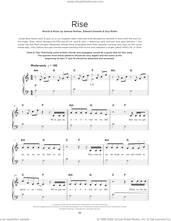 Cover icon of Rise sheet music for piano solo by Jonas Blue feat. Jack & Jack, Edward Drewett, Guy Robin and Samuel Roman, beginner skill level