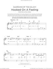 Cover icon of Hooked On A Feeling sheet music for piano solo by B.J. Thomas and Mark James, beginner skill level