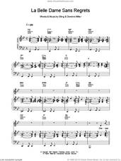 Cover icon of La Belle Dame Sans Regrets sheet music for voice, piano or guitar by Sting and DOMINIC MILLER, intermediate skill level