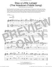 Cover icon of Stay A Little Longer (The Hoedown Fiddle Song) (arr. Fred Sokolow) sheet music for guitar (tablature) by Bob Wills, Fred Sokolow and Tommy Duncan, intermediate skill level