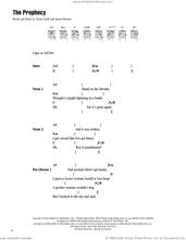 Cover icon of The Prophecy sheet music for guitar (chords) by Taylor Swift and Aaron Dessner, intermediate skill level