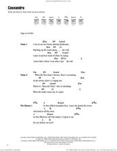 Cover icon of Cassandra sheet music for guitar (chords) by Taylor Swift and Aaron Dessner, intermediate skill level