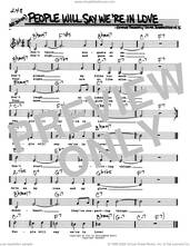 Cover icon of People Will Say We're In Love (Low Voice) sheet music for voice and other instruments (real book with lyrics) by Richard Rodgers, Oscar II Hammerstein and Rodgers & Hammerstein, intermediate skill level