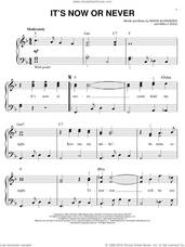 Cover icon of It's Now Or Never sheet music for piano solo by Elvis Presley, Aaron Schroeder and Wally Gold, easy skill level