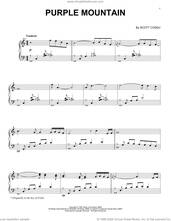 Cover icon of Purple Mountain sheet music for piano solo by Scott Cossu, intermediate skill level