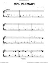 Cover icon of Sunshine Canyon sheet music for piano solo by Michael Jones and David Darling, David Darling and Michael Jones, intermediate skill level