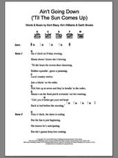 Cover icon of Ain't Going Down (Til The Sun Comes Up) sheet music for guitar (chords) by Garth Brooks, Kent Blazy and Kim Williams, intermediate skill level