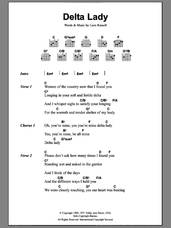 Cover icon of Delta Lady sheet music for guitar (chords) by Joe Cocker and Leon Russell, intermediate skill level