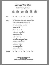 Cover icon of Across The Wire sheet music for guitar (chords) by Calexico and Joey Burns, intermediate skill level