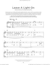 Cover icon of Leave A Light On sheet music for piano solo by Tom Walker and Steve Mac, beginner skill level