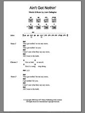 Cover icon of Ain't Got Nothin' sheet music for guitar (chords) by Oasis and Liam Gallagher, intermediate skill level