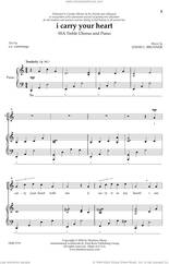 Cover icon of i carry your heart sheet music for choir (SSA: soprano, alto) by David Brunner and e e cummings, intermediate skill level