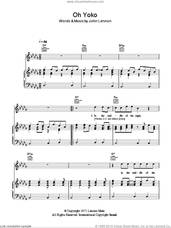 Cover icon of Oh Yoko sheet music for voice, piano or guitar by John Lennon, intermediate skill level