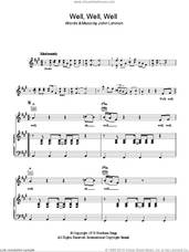 Cover icon of Well, Well, Well sheet music for voice, piano or guitar by John Lennon, intermediate skill level