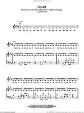 Cover icon of Doubt sheet music for voice, piano or guitar by Delphic, James Cook, Matthew Cocksedge and Richard Boardman, intermediate skill level