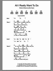 Cover icon of All I Really Want To Do sheet music for guitar (chords) by Bob Dylan and The Byrds, intermediate skill level