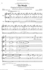 Cover icon of The Woods (Stopping By Woods On A Snowy Evening) sheet music for choir (SATB: soprano, alto, tenor, bass) by Randy Jordan and Robert Frost, intermediate skill level