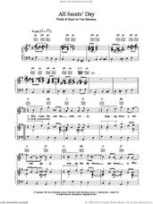 Cover icon of All Saint's Day sheet music for voice, piano or guitar by Van Morrison, intermediate skill level