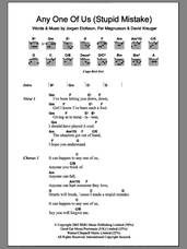 Cover icon of Anyone Of Us (Stupid Mistake) sheet music for guitar (chords) by Gareth Gates, David Kreuger, JAAorgen Elofsson, Jorgen Elofsson and Per Magnusson, intermediate skill level