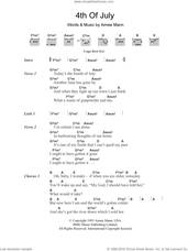 Cover icon of 4th Of July sheet music for guitar (chords) by Aimee Mann, intermediate skill level