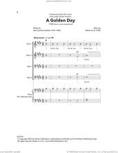 Cover icon of A Golden Day sheet music for choir (TTBB: tenor, bass) by Patrick Vu and Paul Laurence Dunbar, intermediate skill level
