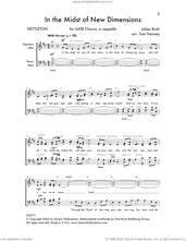 Cover icon of In The Midst Of New Dimensions sheet music for choir (SATB: soprano, alto, tenor, bass) by Tom Trenney and Julian Rush, intermediate skill level