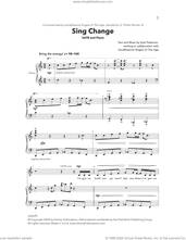 Cover icon of Sing Change sheet music for choir (SATB: soprano, alto, tenor, bass) by Kyle Pederson and Vocal Essence, intermediate skill level
